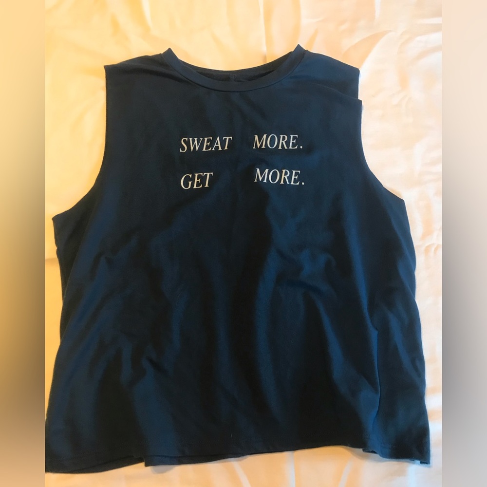 navy blue muscle tank